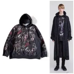 美品】Ground Y 武田双雲コラボ リバーシブルダウンコート ブラック