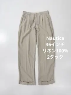 Nautica 2タックリネンタックパンツ ヴィンテージ古着のサムネイル