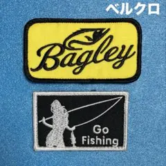 A1539 フィッシング　米国老舗釣具バークレー　他計2種　刺繍パッチ　ベルクロ