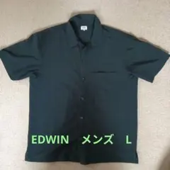 EDWIN ボタン　半袖シャツ ブラック Lサイズのサムネイル
