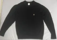 GAP スウェット クルーネック ベアロゴ 刺繍 黒 XS ブラック