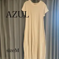 AZUL by moussy Tシャツロングワンピース　カットソーワンピース　白のサムネイル