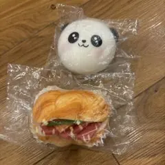 スクイーズ 2点セット パンダ＆サンドイッチ