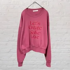 7057Bambi ロゴ入り スウェット トレーナー ピンク 韓国ファッション