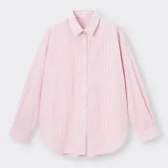 GU ストライプオーバーサイズシャツ 3XL