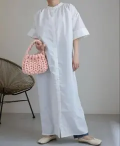 sakishimatokyo/バックギャザーシャツワンピース/新品タグ付きのサムネイル