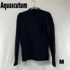 Aquascutum ハイネックケーブル編みニットMサイズ 女性のサムネイル