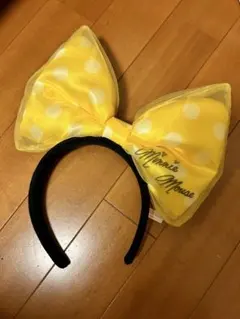ミニーマウス イエローリボンカチューシャ