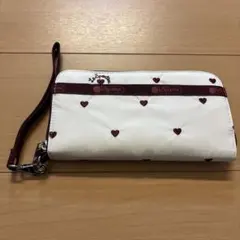 レスポートサックハート模様 ホワイト長財布