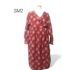 SM2 サマンサモスモス カシュクール フリル 襟ワンピ 赤