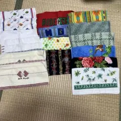 カラフルなデザインのタオル17枚セット