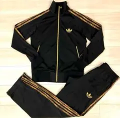 アディダス　レオパード　豹柄　ジャージセットアップ adidas - レアadidasレオパード豹柄ジャージ上下セットアップXS