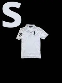 polo ラルフローレン ポロシャツ ホワイト ビッグポニー swag y2k