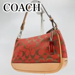 Coach Signature Accessory Pouch Bag Red