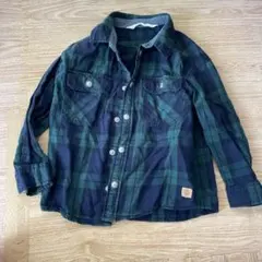 H&M キッズ チェック柄 長袖シャツ 100cm