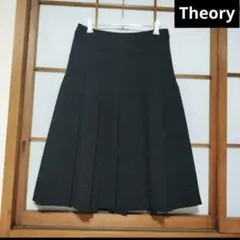 Theory　日本製　ブラックプリーツスカート