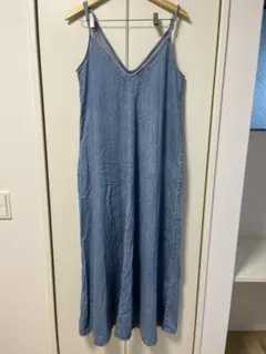 ZARA デニムブルー キャミソールワンピース S