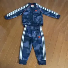 値下げ★adidas ネイビー ストライプ ジャージ　サイズ90 セットアップ