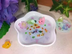 金魚の戯れハンドメイド 睡蓮鉢ミニチュア オブジェ インテリア雑貨