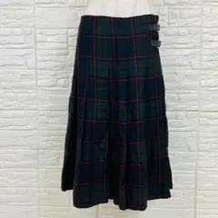 レキップ ヨシエイナバ ウール混チェックプリーツスカート 38のサムネイル