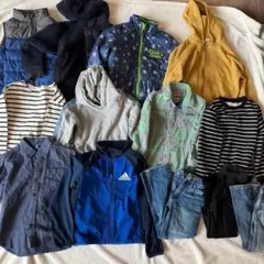 13点まとめ売り男の子110 保育園通園着替えパーカーパンツトップス