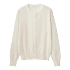 UVカットウォッシャブルクルーネックカーディガン