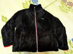 FILA フリースジャケット 黒 女の子