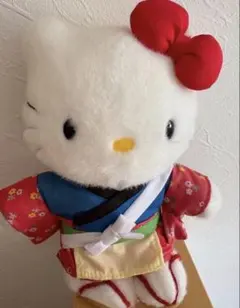 激レア｜タグ付】静岡限定 茶摘みハローキティ 2001年ぬいぐるみ当時物