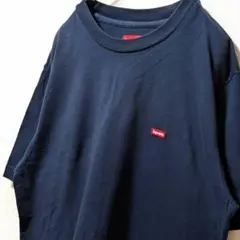 L1142】 supreme ワンポイントロゴTシャツ サイズM ネイビー - メルカリ