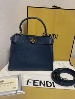 【未使用品】FENDI　フェンディ　ピーカブー　セレリア　ミニ　ネイビー
