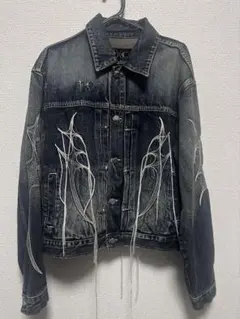 サグクラブ　ブラックデニムジャケット フード付き サグクラブ ブラックデニムジャケット フード付き Thug Club