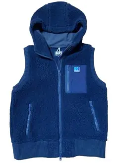 HELLY HANSEN フード付き ボアベスト 紺 M 毛玉あり