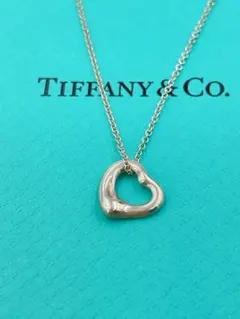 美品 Tiffany&Co. ミニ オープンハートネックレス 11㎜ 正規品 - メルカリ