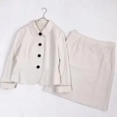 大きいサイズ46✨バーバリーロンドン ツイードスカート セットアップ ベージュ