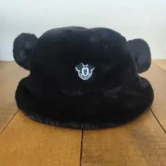 ディズニー☆パーク ミッキーファーハット 黒 ファンキャップ