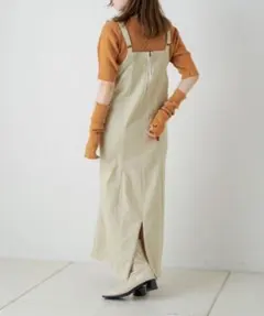 Kastane ストレッチデニムフリンジジャンスカ