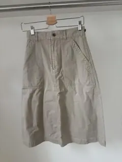 MHL. BRUSHED BACK COTTON TWILL フレアスカート