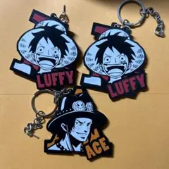 h*】様 ワンピース USJ 新品　キーホルダー　エース　ロー　サボ　ルフィー USJ ワンピース エース ルフィ サボ キーチェーンセット - メルカリ