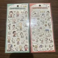 【正規品】SNOOPY フラッフィースケッチステッカーズ 2点 ステッカー