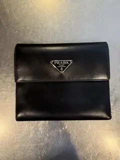 PRADA サフィアーノレザー 三つ折り財布 ブラック