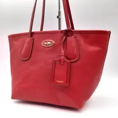 COACH コーチ トートバッグ ホースアンドキャリッジ レザー レッド 肩掛けのサムネイル