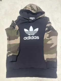adidas カモフラージュ 袖 フーディ UK S