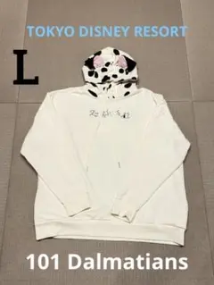 ディズニー公式　101匹わんちゃん　耳付フードパーカー　オーバーサイズ　Lサイズ