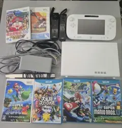 【動作確認済】Wii U 本体＋リモコン2本＋ソフト6本