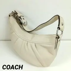 COACH コーチ 2WAY 手提げバッグ トートバッグ レザー アイボリー
