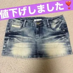 M.deux デニム タイトスカート♡スパンコール・ラメ付き