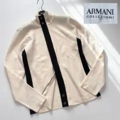 ARMANI COLLEZIONI ドライバーズニット 切替 スタンドカラーのサムネイル