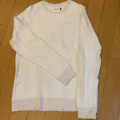 【美品】CAL O LINE ジャガード ケーブルニット クルーネック