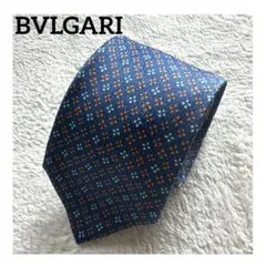 BVLGARI 幾何学模様 シルクネクタイ