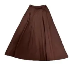 SLOBE IÉNA ブラウン フレアロングスカート